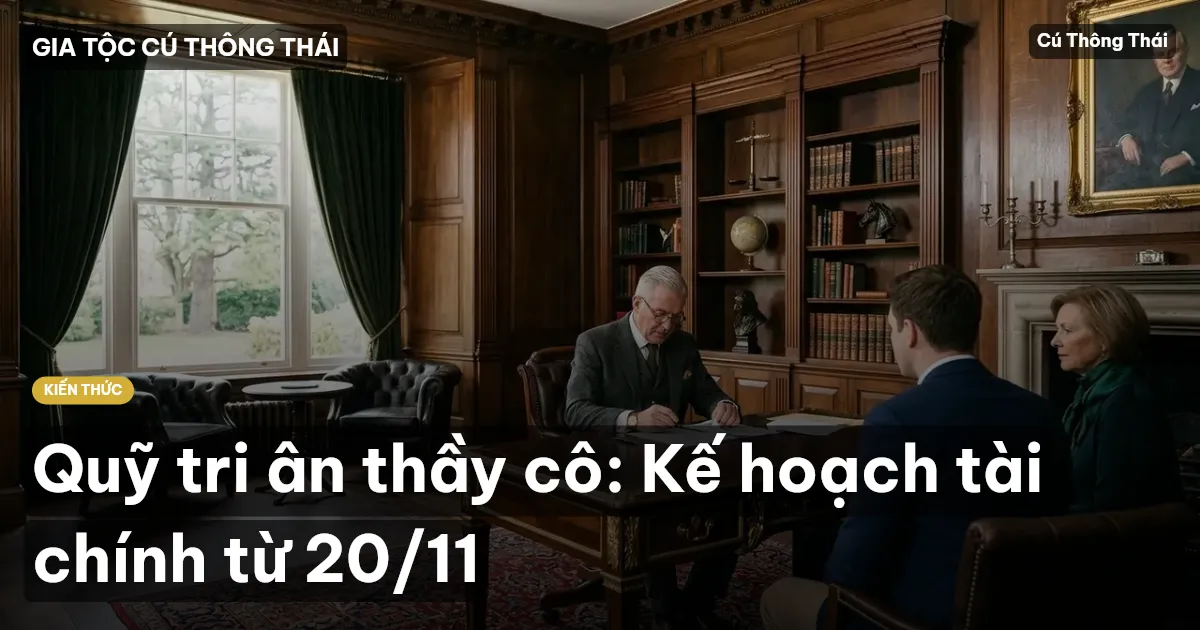 Quỹ tri ân thầy cô: Kế hoạch tài chính từ 20/11
