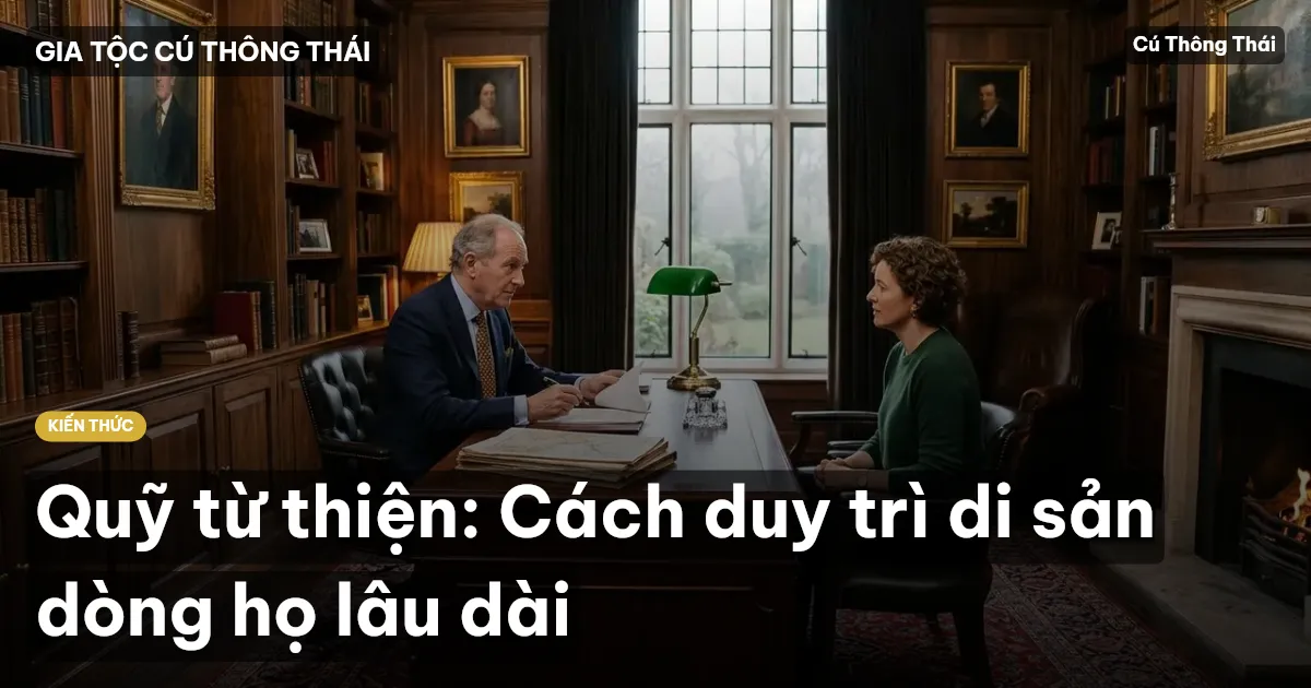Quỹ từ thiện: Cách duy trì di sản dòng họ lâu dài