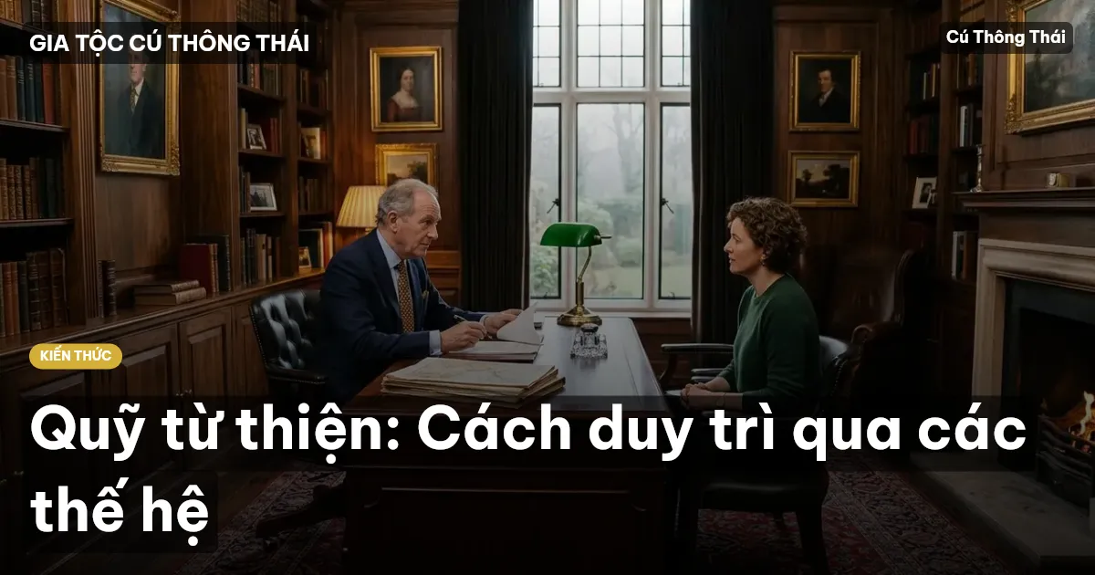 Quỹ từ thiện: Cách duy trì qua các thế hệ