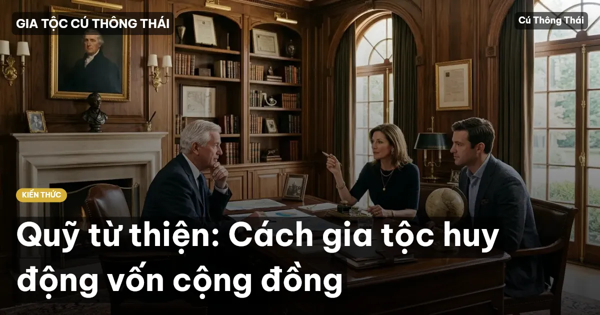 Quỹ từ thiện: Cách gia tộc huy động vốn cộng đồng