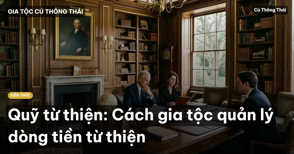 Quỹ từ thiện: Cách gia tộc quản lý dòng tiền từ thiện