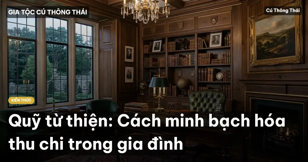 Quỹ từ thiện: Cách minh bạch hóa thu chi trong gia đình