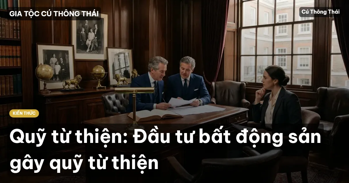Quỹ từ thiện: Đầu tư bất động sản gây quỹ từ thiện