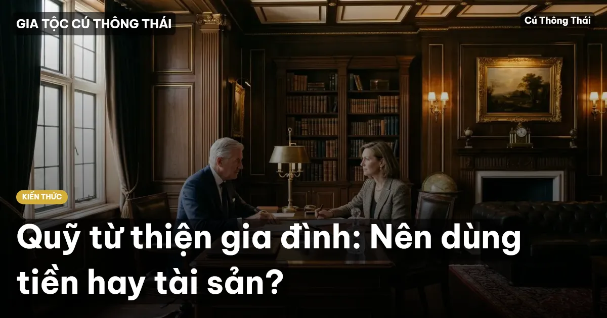 Quỹ từ thiện gia đình: Nên dùng tiền hay tài sản?