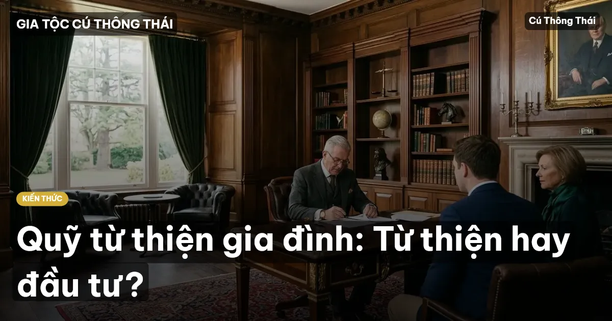 Quỹ từ thiện gia đình: Từ thiện hay đầu tư?