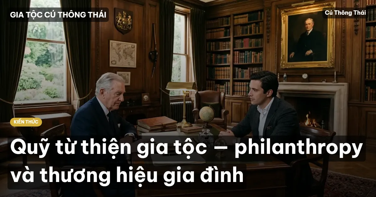 Quỹ từ thiện gia tộc — philanthropy và thương hiệu gia đình