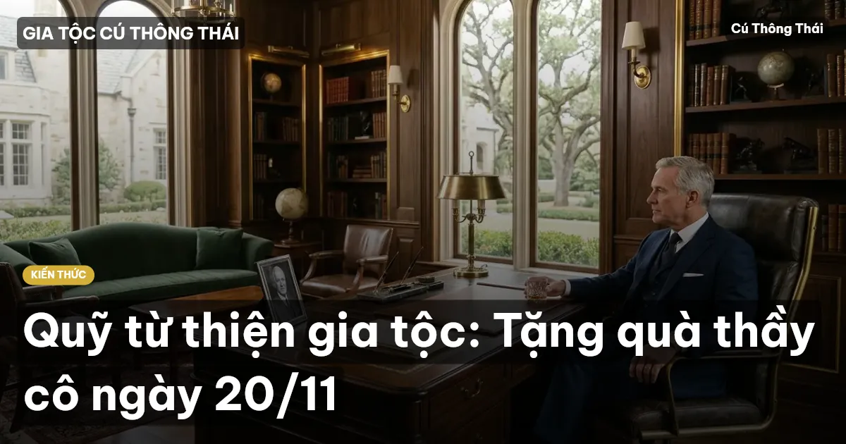 Quỹ từ thiện gia tộc: Tặng quà thầy cô ngày 20/11