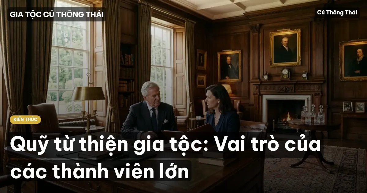 Quỹ từ thiện gia tộc: Vai trò của các thành viên lớn