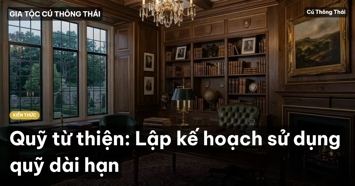 Quỹ từ thiện: Lập kế hoạch sử dụng quỹ dài hạn