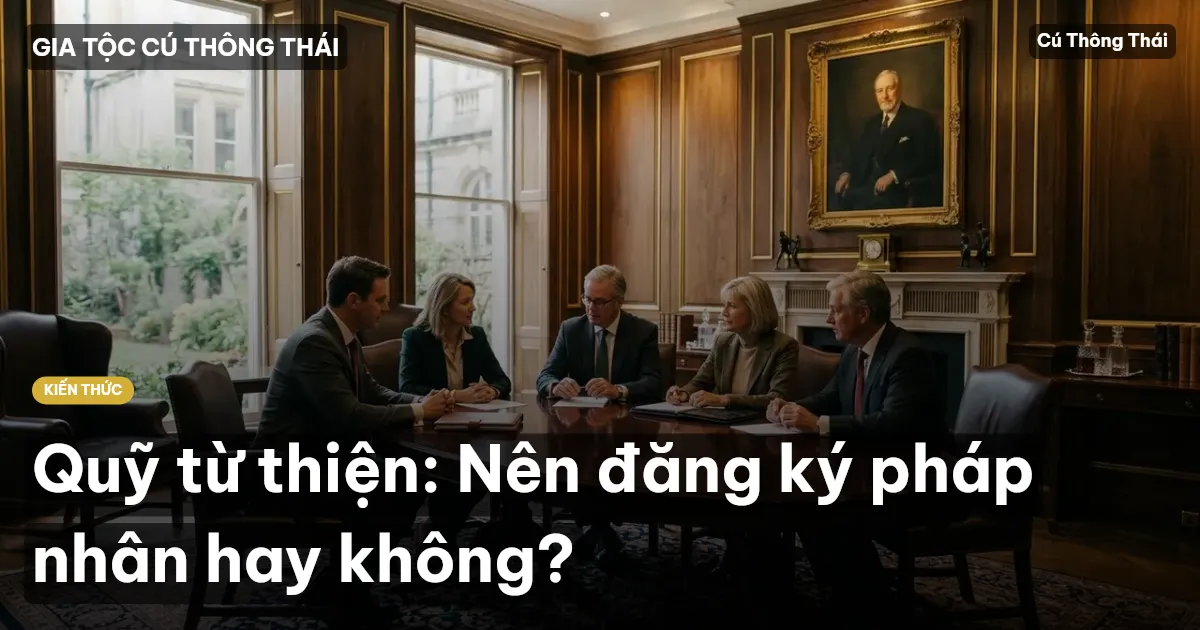 Quỹ từ thiện: Nên đăng ký pháp nhân hay không?
