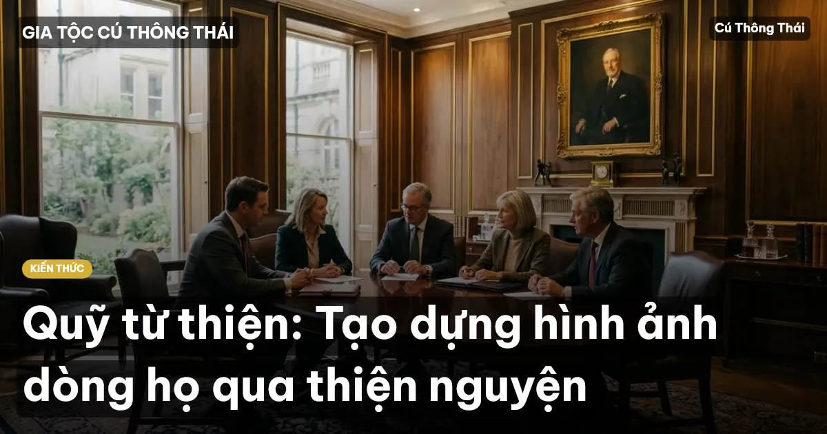 Quỹ từ thiện: Tạo dựng hình ảnh dòng họ qua thiện nguyện