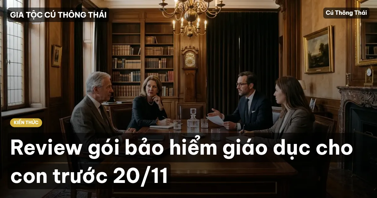 Review gói bảo hiểm giáo dục cho con trước 20/11