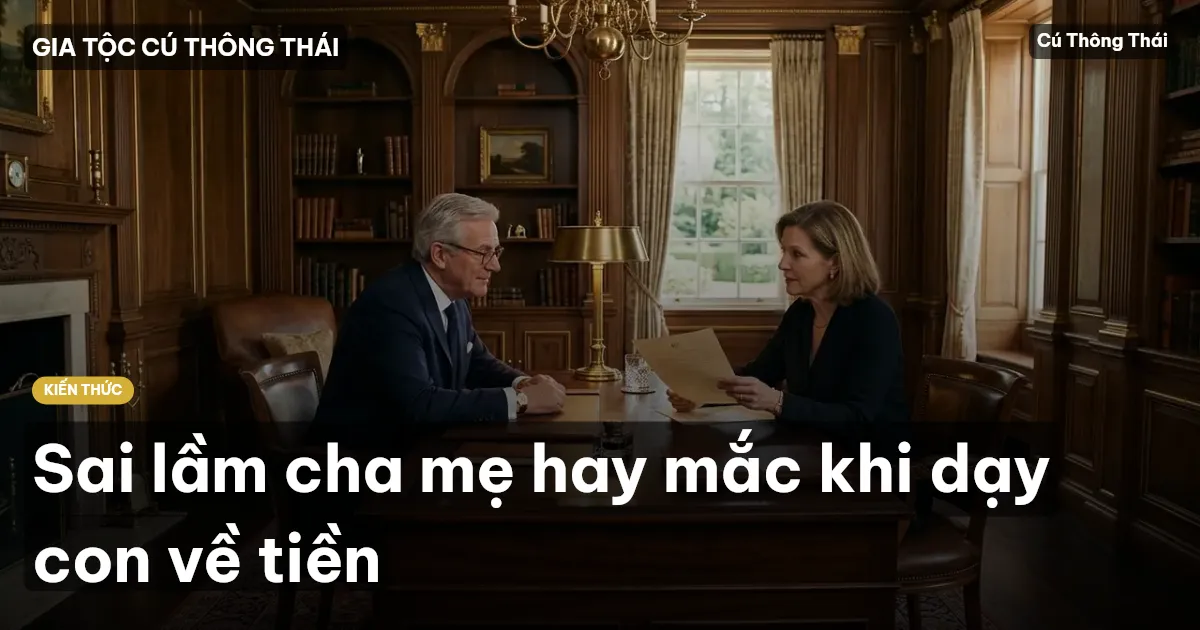 Sai lầm cha mẹ hay mắc khi dạy con về tiền