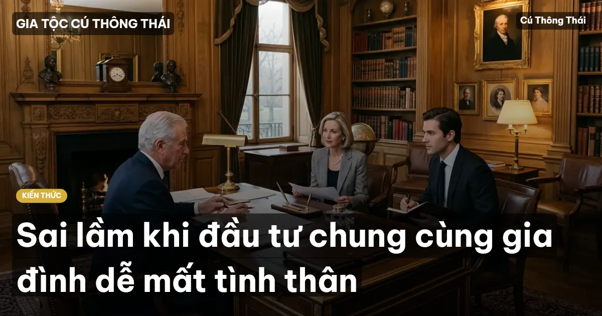 Sai lầm khi đầu tư chung cùng gia đình dễ mất tình thân