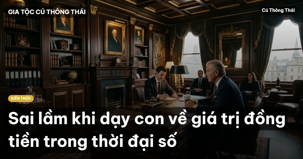 Sai lầm khi dạy con về giá trị đồng tiền trong thời đại số