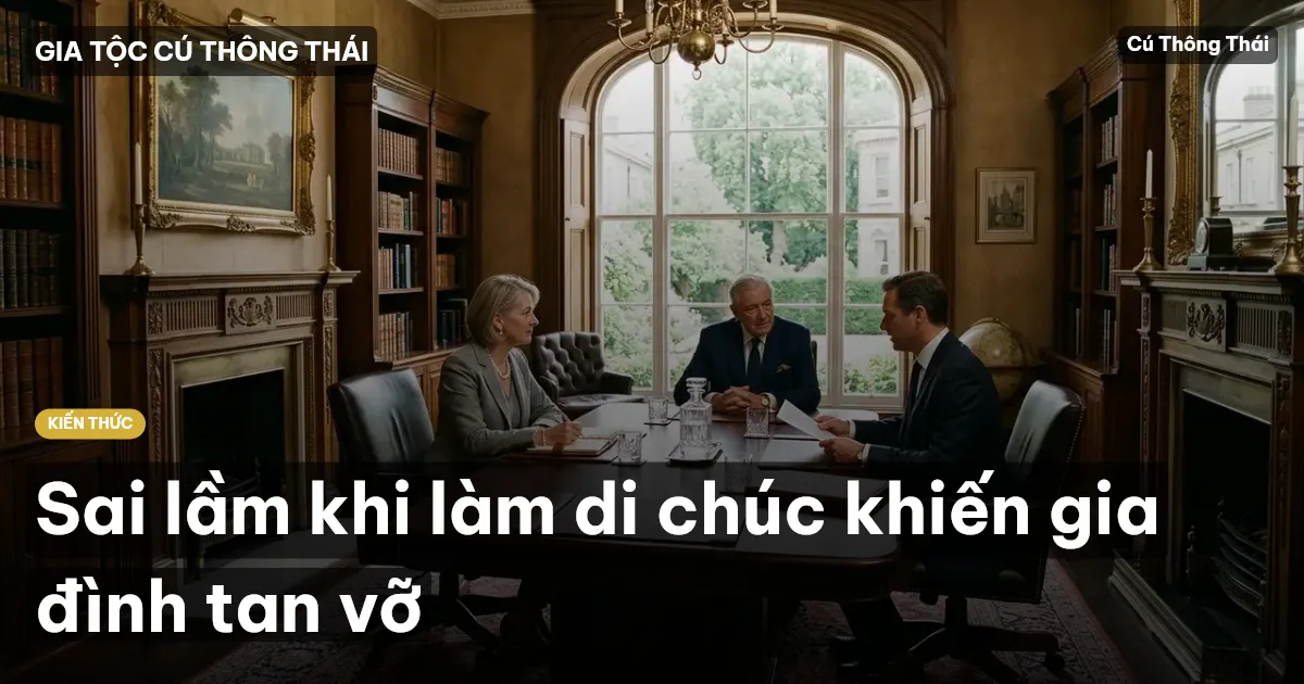Sai lầm khi làm di chúc khiến gia đình tan vỡ