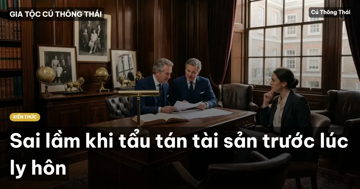 Sai lầm khi tẩu tán tài sản trước lúc ly hôn