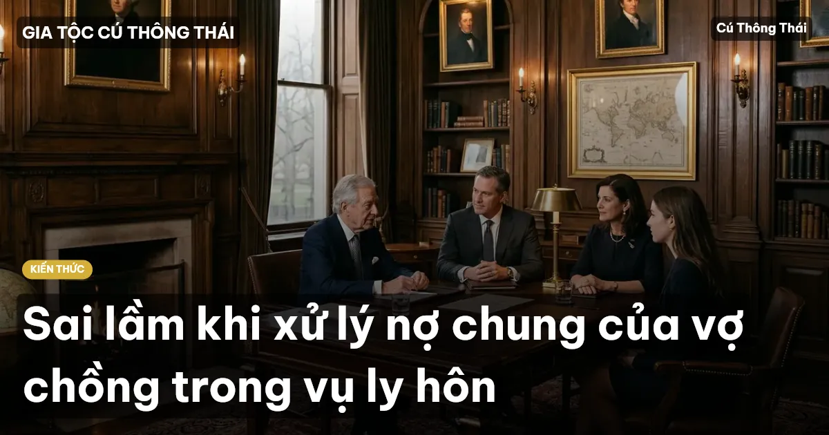 Sai lầm khi xử lý nợ chung của vợ chồng trong vụ ly hôn