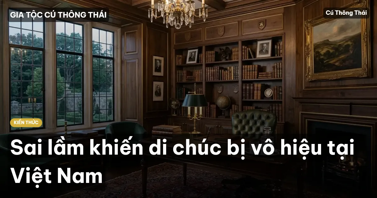 Sai lầm khiến di chúc bị vô hiệu tại Việt Nam