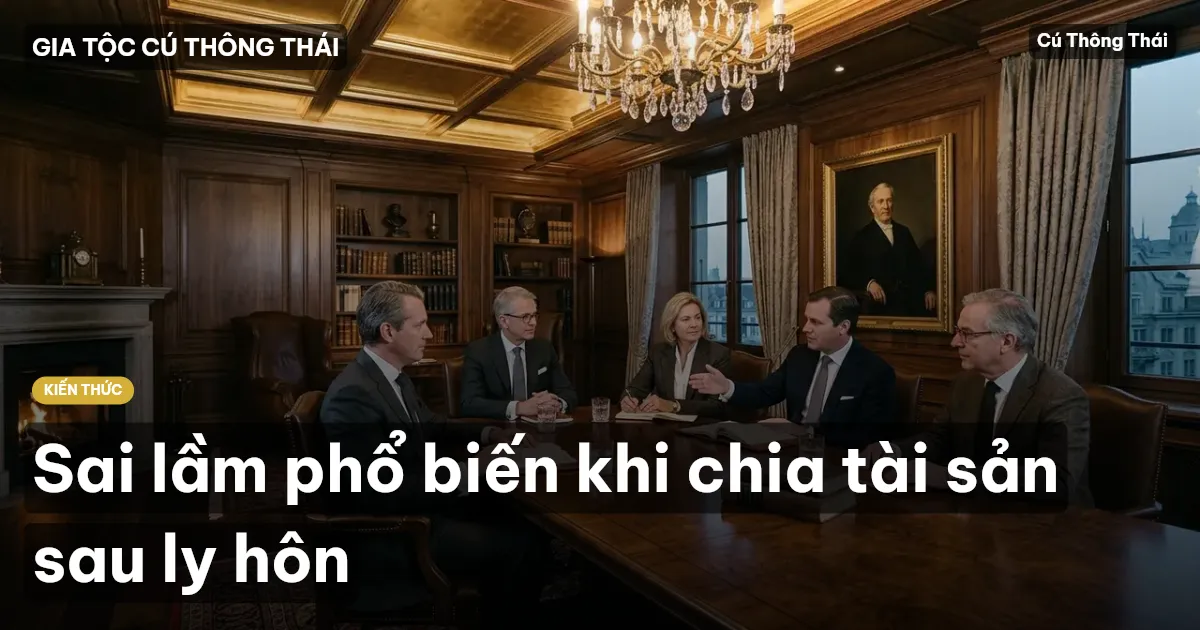 Sai lầm phổ biến khi chia tài sản sau ly hôn