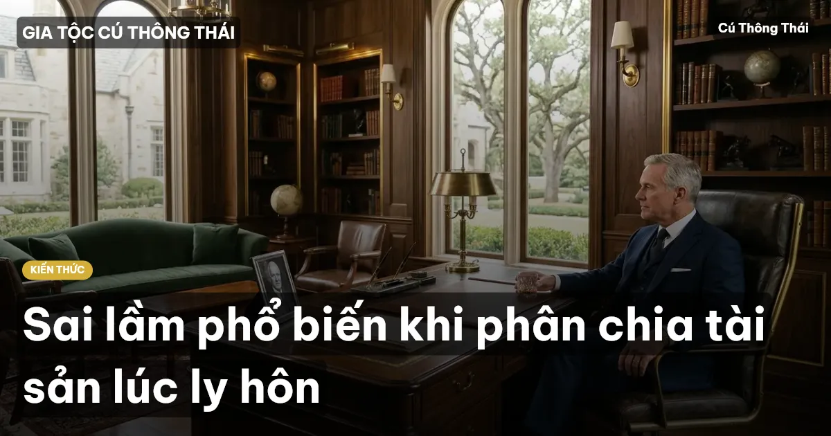 Sai lầm phổ biến khi phân chia tài sản lúc ly hôn