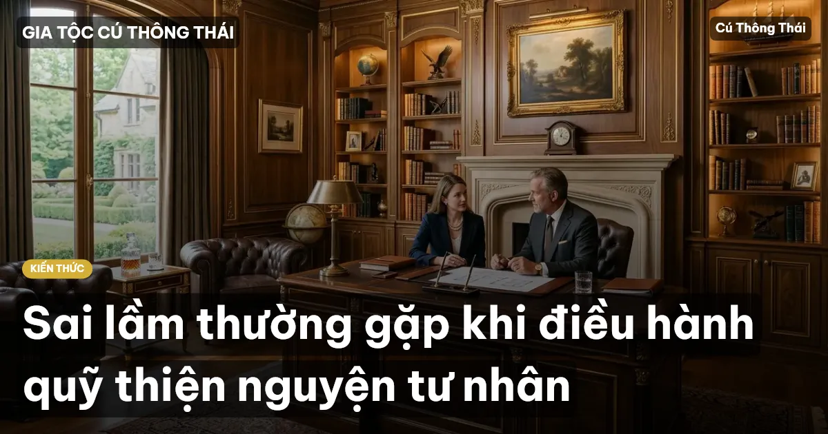 Sai lầm thường gặp khi điều hành quỹ thiện nguyện tư nhân