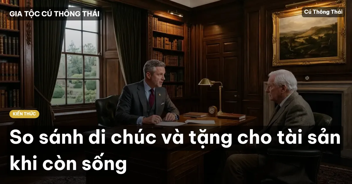 So sánh di chúc và tặng cho tài sản khi còn sống