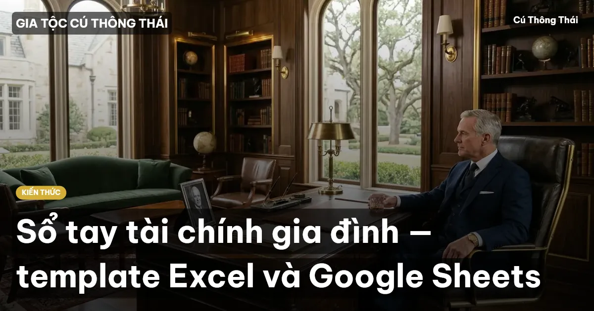 Sổ tay tài chính gia đình — template Excel và Google Sheets