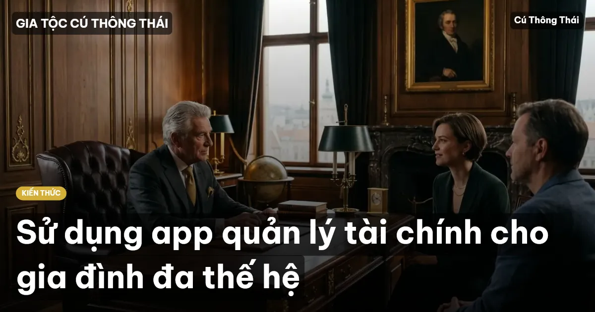Sử dụng app quản lý tài chính cho gia đình đa thế hệ