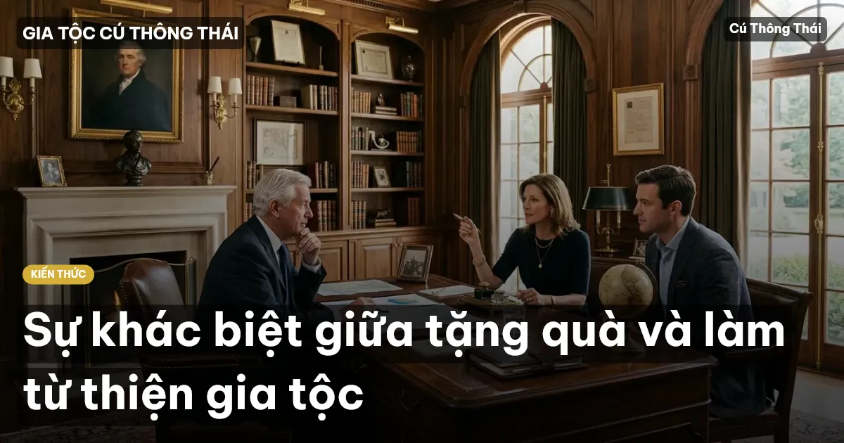 Sự khác biệt giữa tặng quà và làm từ thiện gia tộc