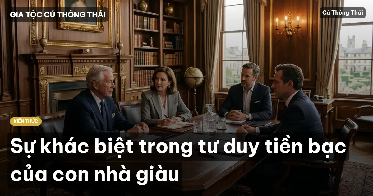 Sự khác biệt trong tư duy tiền bạc của con nhà giàu