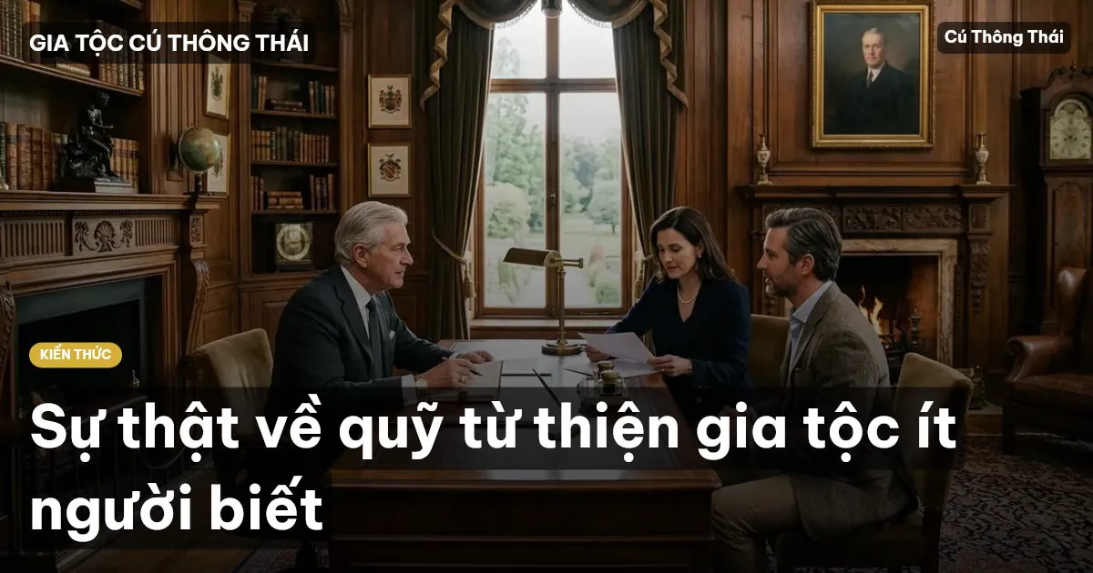 Sự thật về quỹ từ thiện gia tộc ít người biết
