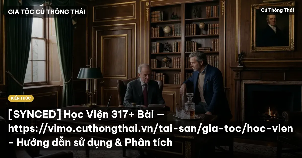 [SYNCED] Học Viện 317+ Bài — https://vimo.cuthongthai.vn/tai-san/gia-toc/hoc-vien - Hướng dẫn sử dụng & Phân tích