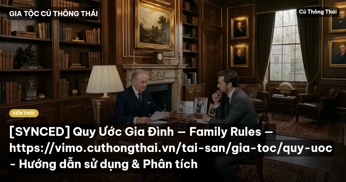[SYNCED] Quy Ước Gia Đình — Family Rules — https://vimo.cuthongthai.vn/tai-san/gia-toc/quy-uoc - Hướng dẫn sử dụng & Phân tích