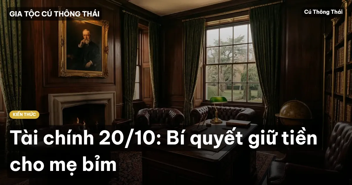 Tài chính 20/10: Bí quyết giữ tiền cho mẹ bỉm