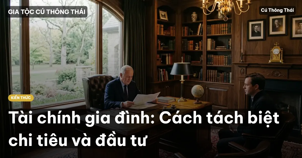 Tài chính gia đình: Cách tách biệt chi tiêu và đầu tư