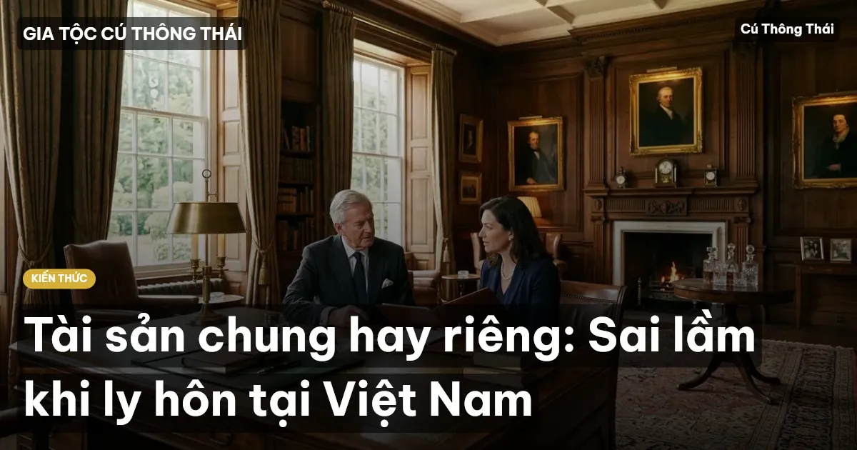 Tài sản chung hay riêng: Sai lầm khi ly hôn tại Việt Nam