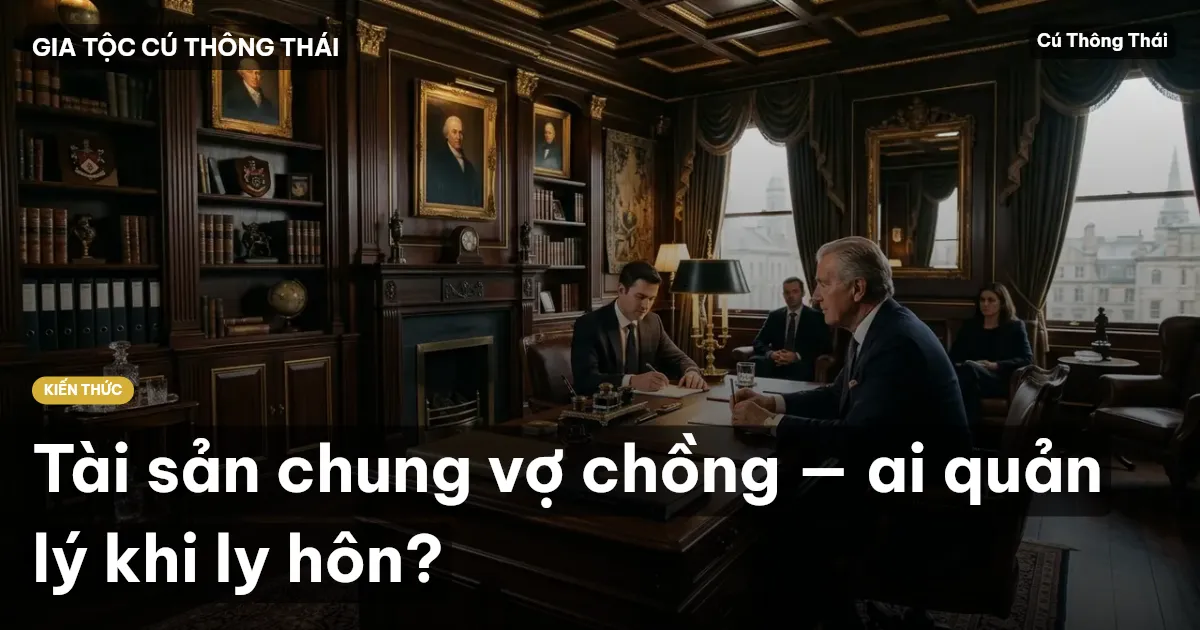 Tài sản chung vợ chồng — ai quản lý khi ly hôn?