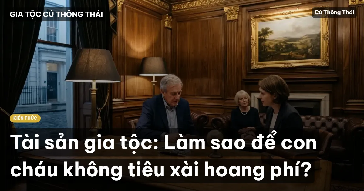 Tài sản gia tộc: Làm sao để con cháu không tiêu xài hoang phí?