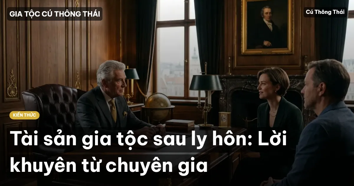 Tài sản gia tộc sau ly hôn: Lời khuyên từ chuyên gia