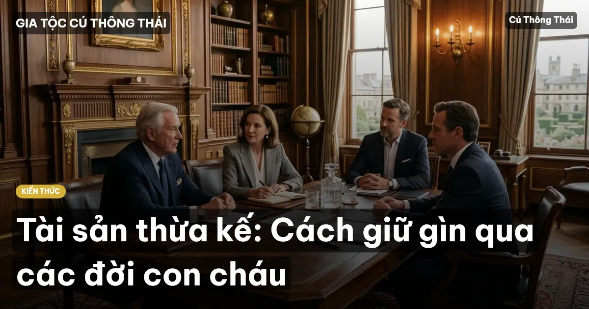 Tài sản thừa kế: Cách giữ gìn qua các đời con cháu