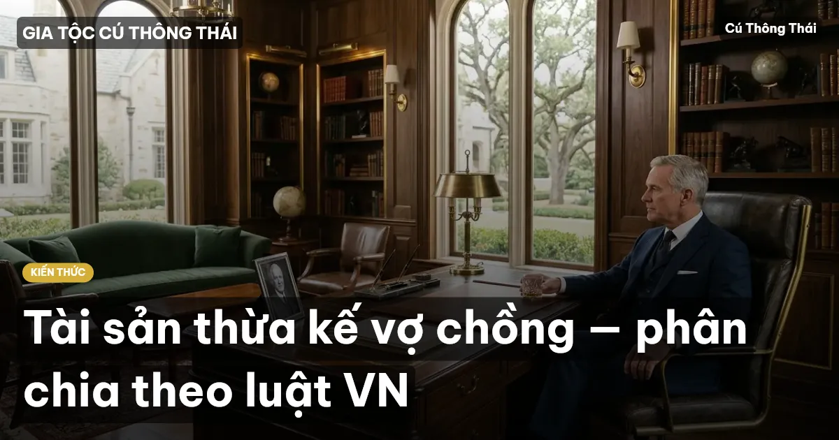 Tài sản thừa kế vợ chồng — phân chia theo luật VN