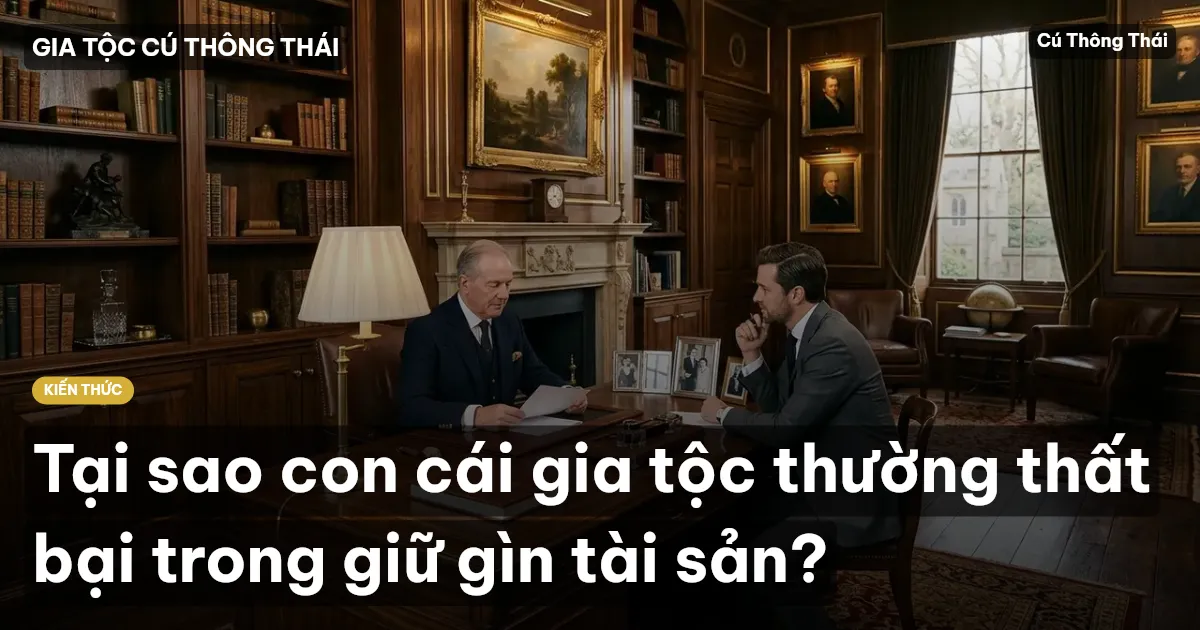 Tại sao con cái gia tộc thường thất bại trong giữ gìn tài sản?