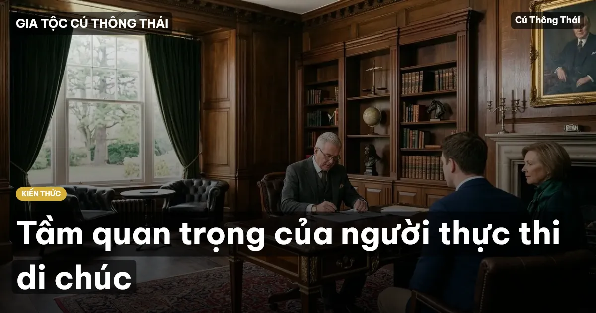 Tầm quan trọng của người thực thi di chúc