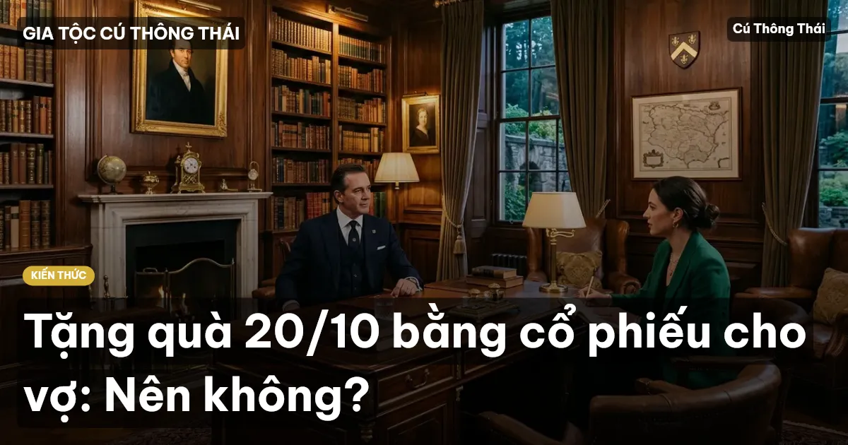 Tặng quà 20/10 bằng cổ phiếu cho vợ: Nên không?