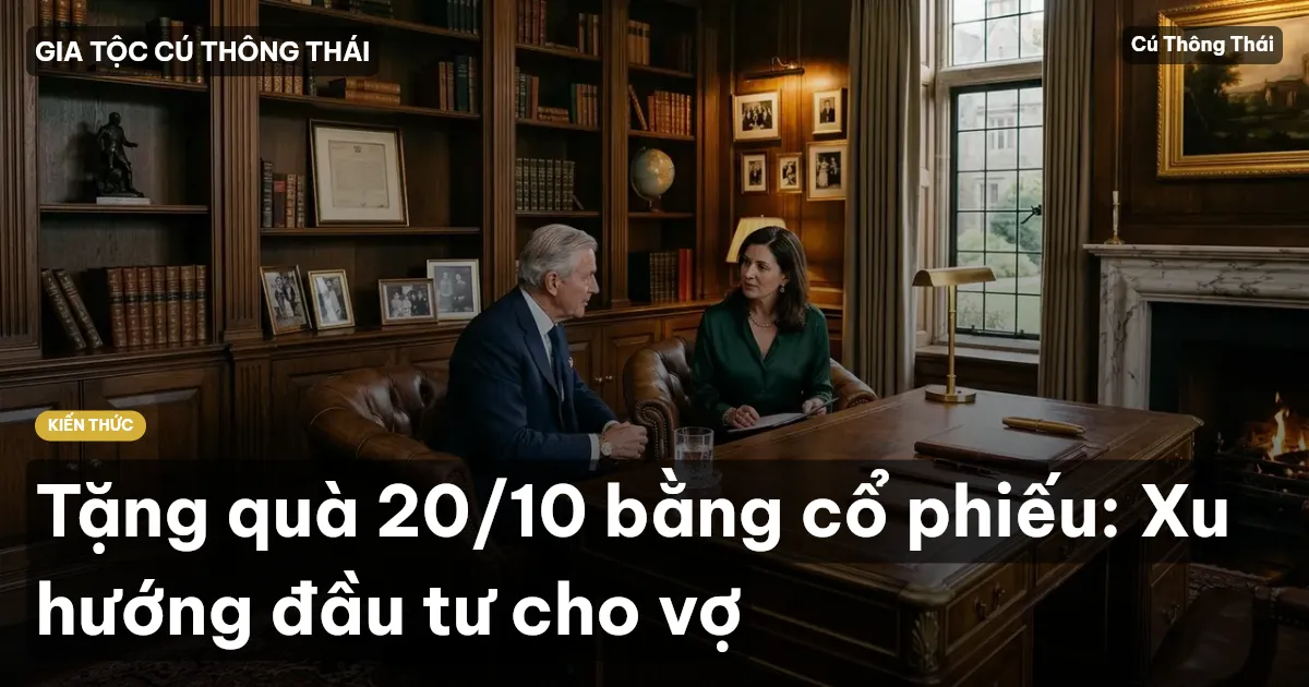 Tặng quà 20/10 bằng cổ phiếu: Xu hướng đầu tư cho vợ