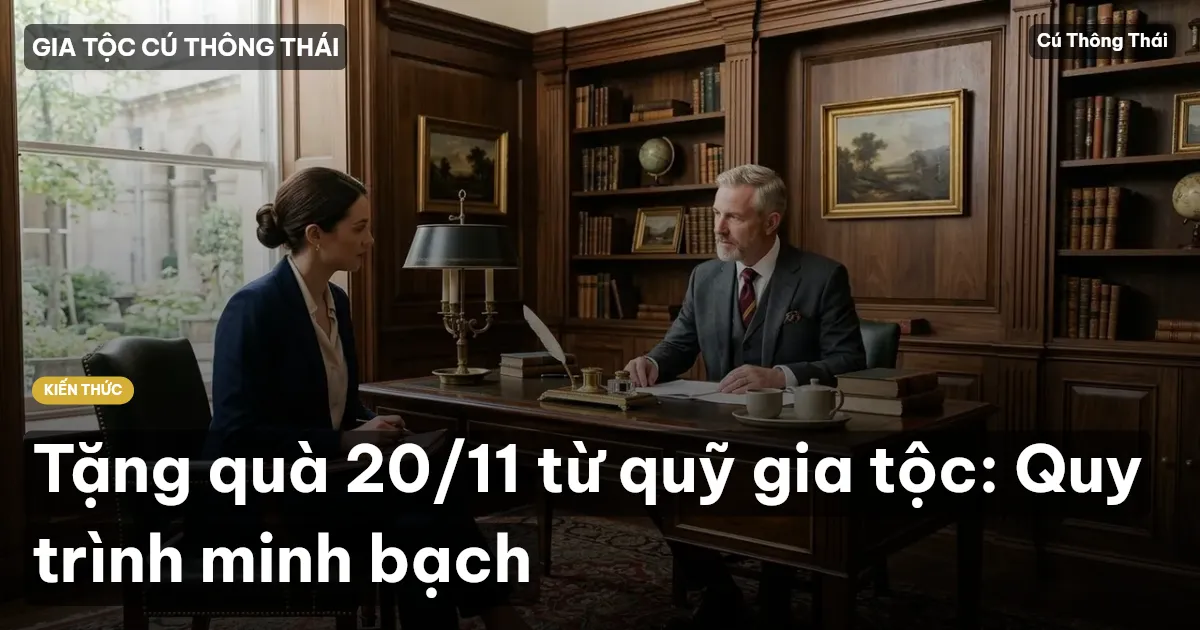 Tặng quà 20/11 từ quỹ gia tộc: Quy trình minh bạch