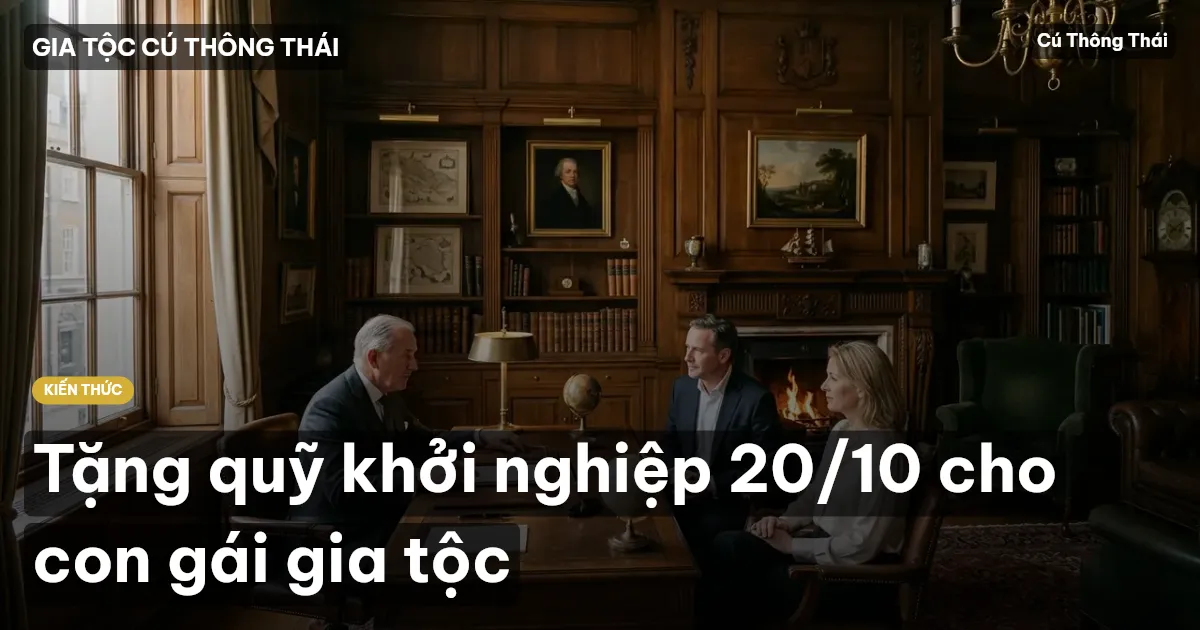Tặng quỹ khởi nghiệp 20/10 cho con gái gia tộc