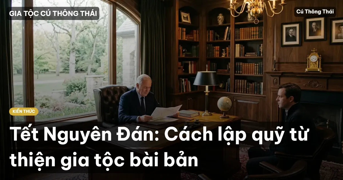 Tết Nguyên Đán: Cách lập quỹ từ thiện gia tộc bài bản