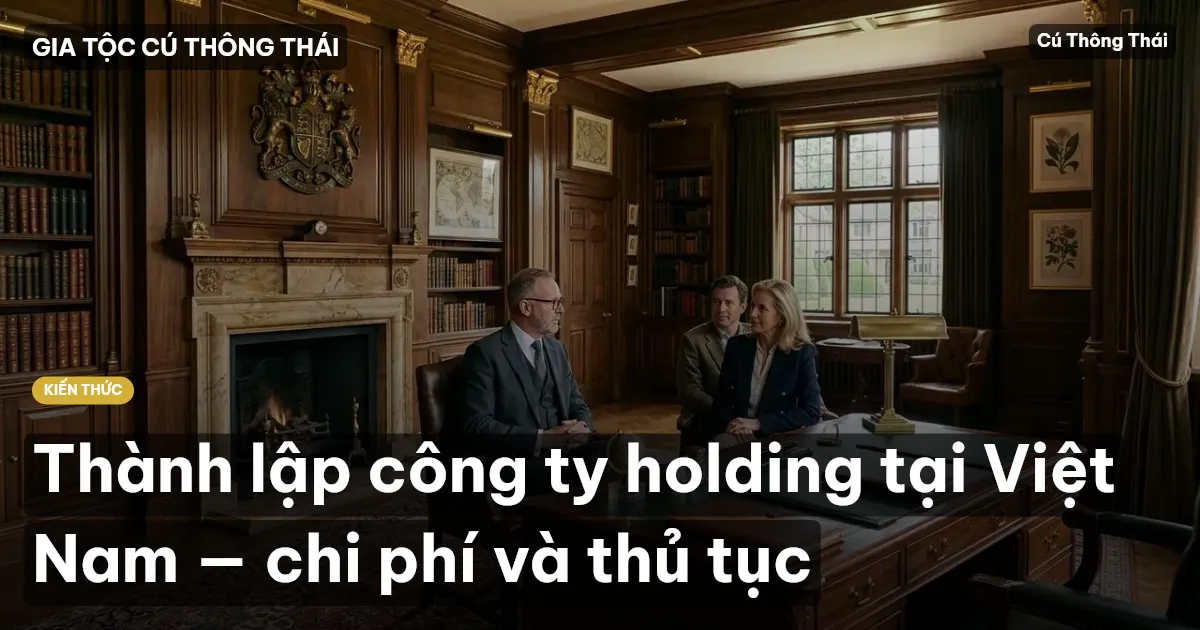 Thành lập công ty holding tại Việt Nam — chi phí và thủ tục